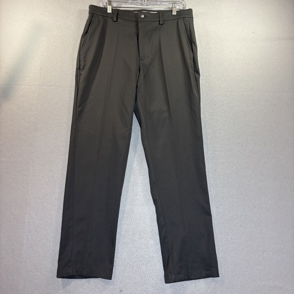 Callaway Pants Mens Size 34x32 Gray Chino Flat Front Straight Leg Golf Stretch